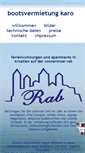 Mobile Screenshot of bootsvermietung-karo.de